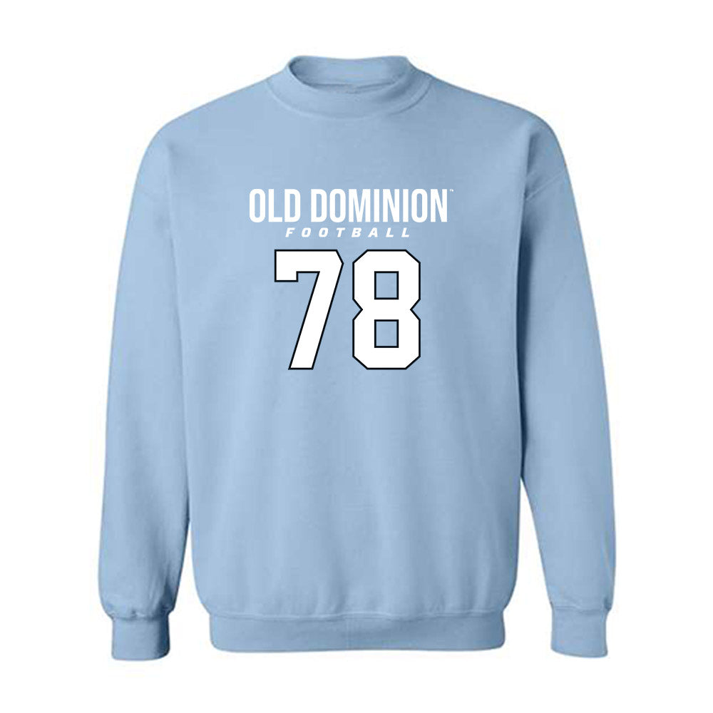 Old Dominion - NCAA Football : Elijah Hoskin - Light Blue Replica Sweatshirt