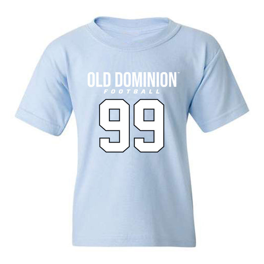 Old Dominion - NCAA Football : Cole Daniels - Light Blue Replica Youth T-Shirt