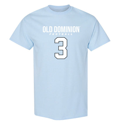 Old Dominion - NCAA Football : Isaiah Spencer - Light Blue Replica Short Sleeve T-Shirt