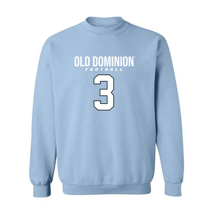 Old Dominion - NCAA Football : Mario Easterly - Light Blue Replica Sweatshirt