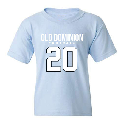 Old Dominion - NCAA Football : John Cook - Light Blue Replica Youth T-Shirt
