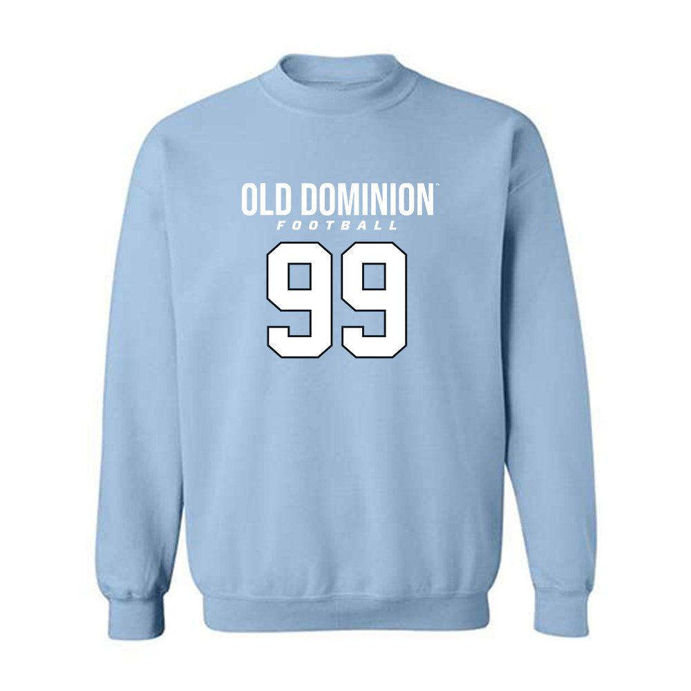 Old Dominion - NCAA Football : Cole Daniels - Light Blue Replica Sweatshirt