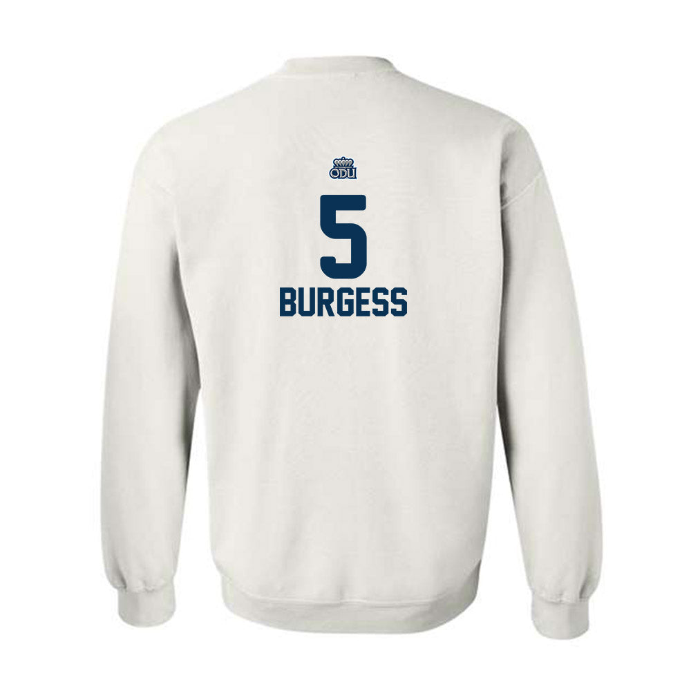 Old Dominion - NCAA Women's Volleyball : Bailey Burgess - White Replica Shersey Sweatshirt
