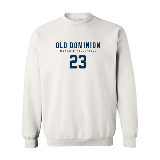 Old Dominion - NCAA Women's Volleyball : Kate Kilpatrick - White Replica Shersey Sweatshirt