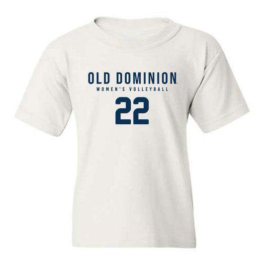 Old Dominion - NCAA Women's Volleyball : Myah Conway - White Replica Shersey Youth T-Shirt