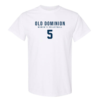 Old Dominion - NCAA Women's Volleyball : Bailey Burgess - White Replica Shersey Short Sleeve T-Shirt