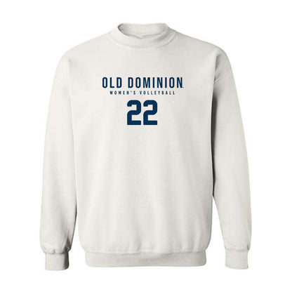Old Dominion - NCAA Women's Volleyball : Myah Conway - White Replica Shersey Sweatshirt