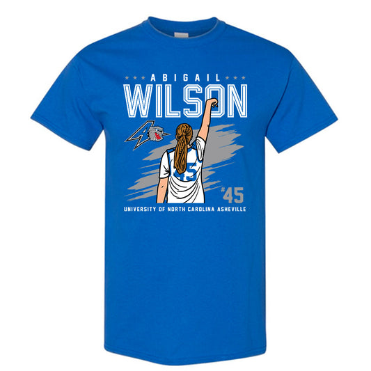 UNC Asheville - NCAA Women's Basketball : Abigail Wilson - Caricature Short Sleeve T-Shirt