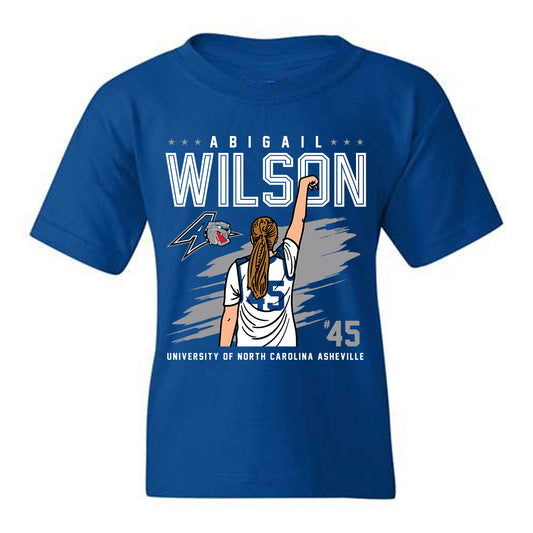 UNC Asheville - NCAA Women's Basketball : Abigail Wilson - Caricature Youth T-Shirt