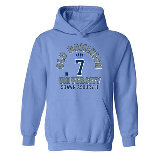 Old Dominion - NCAA Football : Shawn Asbury II - Blue Fashion Shersey Hooded Sweatshirt
