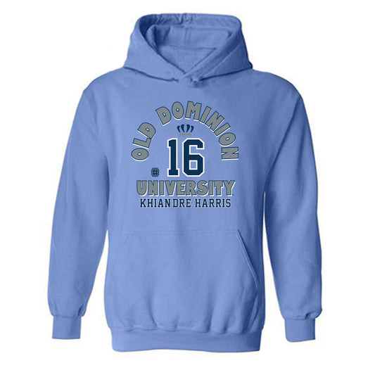 Old Dominion - NCAA Football : Khian'Dre Harris - Blue Fashion Shersey Hooded Sweatshirt