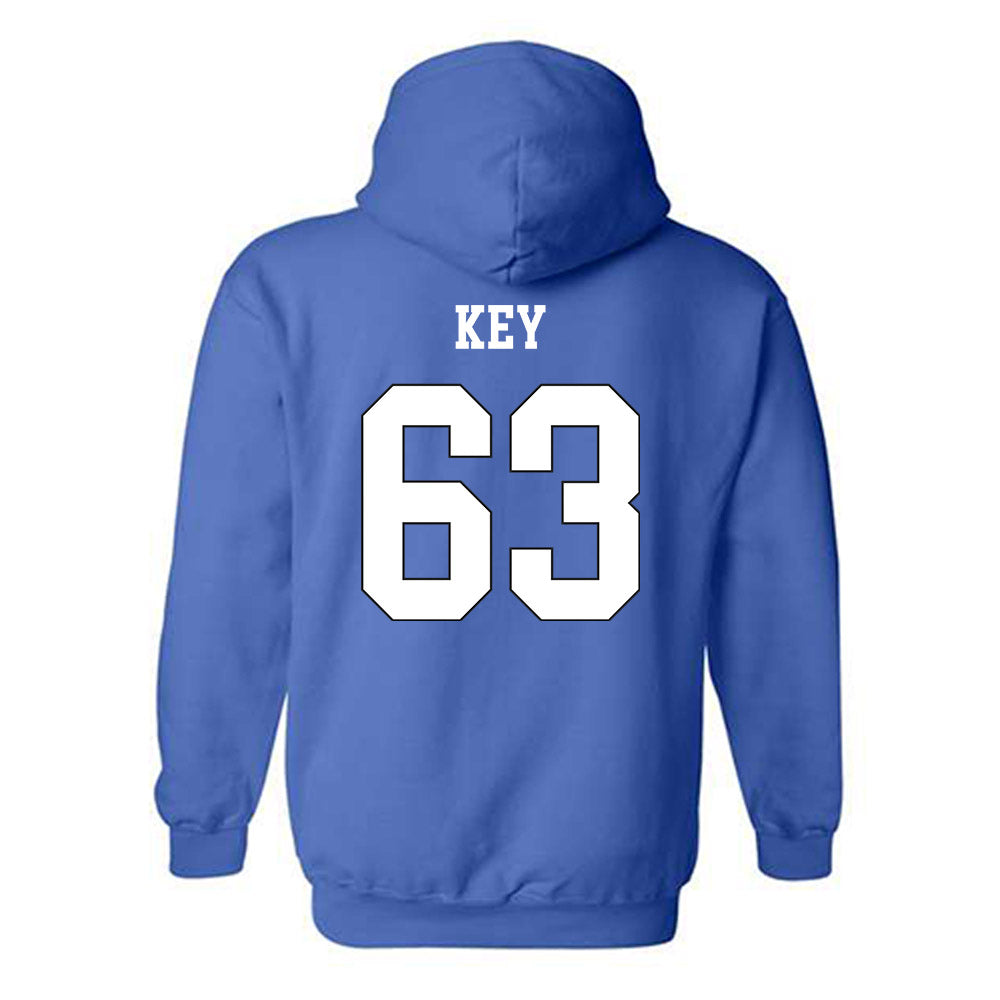 Grand Valley - NCAA Football : Breon Key - Royal Replica Hooded Sweatshirt