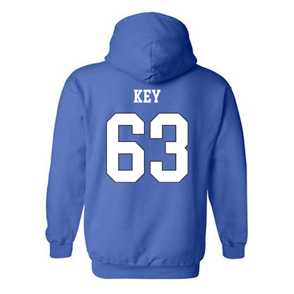 Grand Valley - NCAA Football : Breon Key - Royal Replica Hooded Sweatshirt