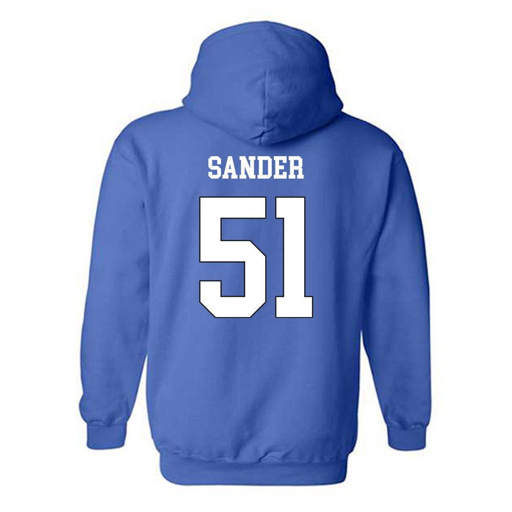 Grand Valley - NCAA Football : Joshua Sander - Royal Replica Hooded Sweatshirt