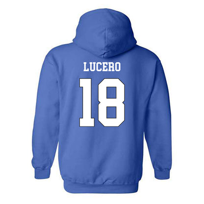 Grand Valley - NCAA Football : Aidan Lucero - Royal Replica Hooded Sweatshirt