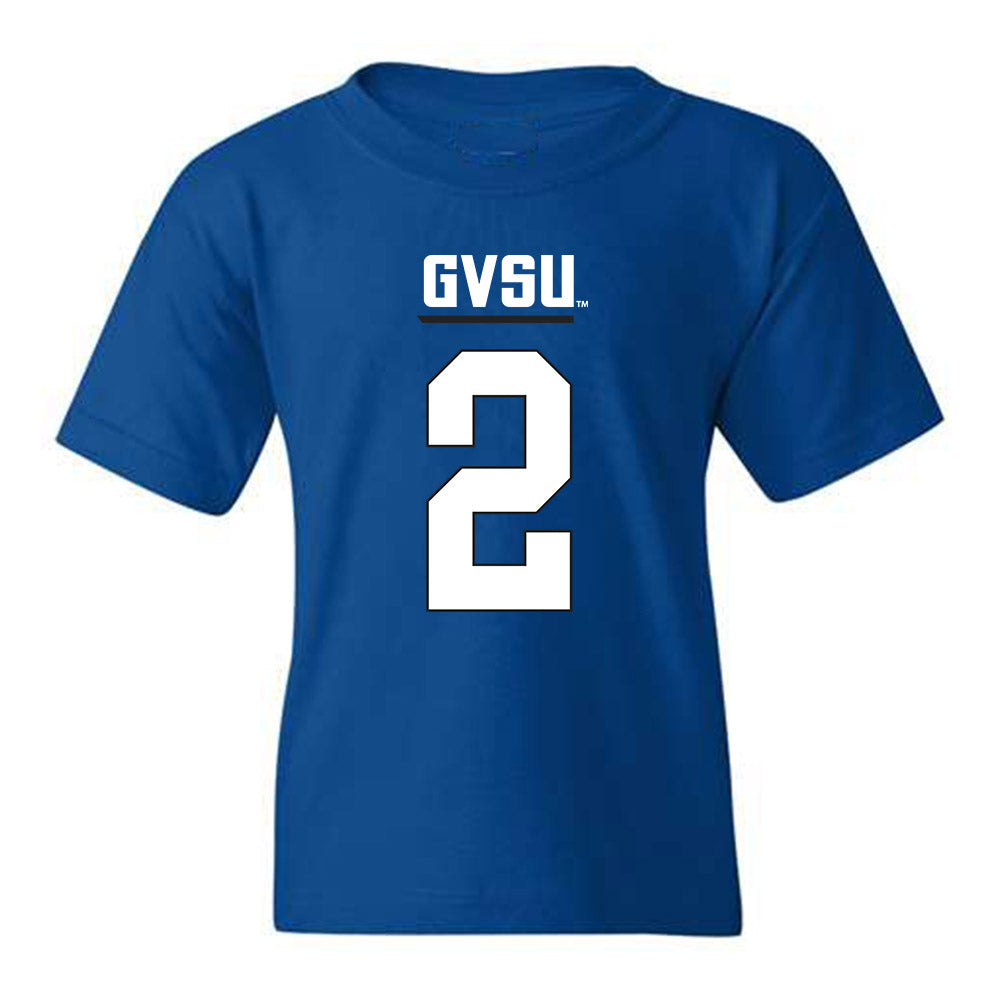 Grand Valley - NCAA Football : Tariq Reid - Royal Replica Youth T-Shirt