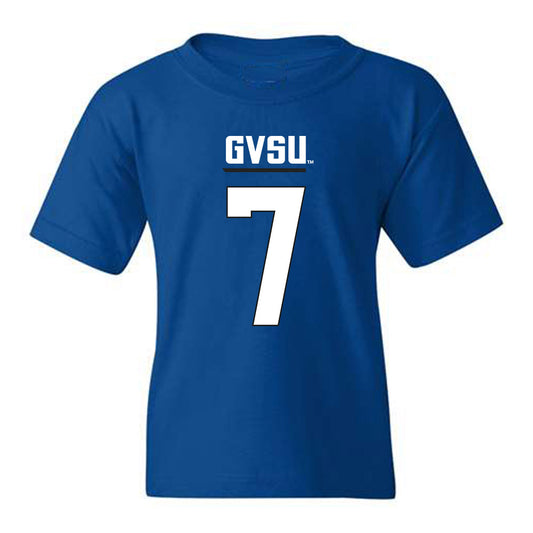 Grand Valley - NCAA Football : Kellen Reed - Royal Replica Youth T-Shirt