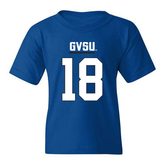 Grand Valley - NCAA Football : Aidan Lucero - Royal Replica Youth T-Shirt