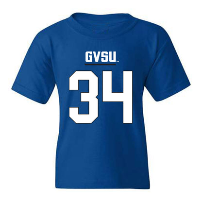 Grand Valley - NCAA Football : Cole Patritto - Royal Replica Youth T-Shirt
