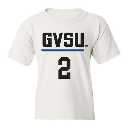 Grand Valley - NCAA Women's Basketball : Molly Anderson - White Replica Youth T-Shirt