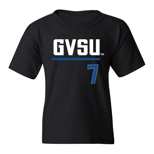 Grand Valley - NCAA Softball : Jasmine Mauk - Black Replica Youth T-Shirt