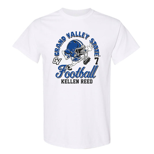 Grand Valley - NCAA Football : Kellen Reed - White Fashion Short Sleeve T-Shirt