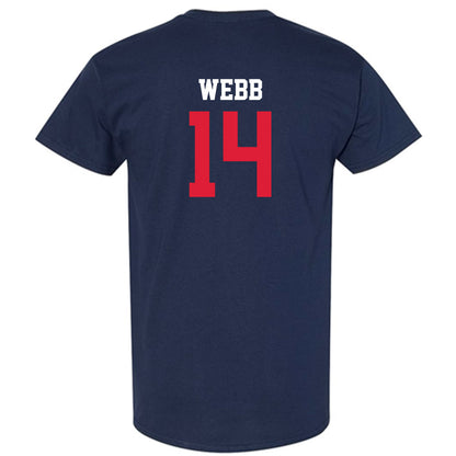Dayton - NCAA Football : Caleb Webb - Navy Classic Shersey Short Sleeve T-Shirt