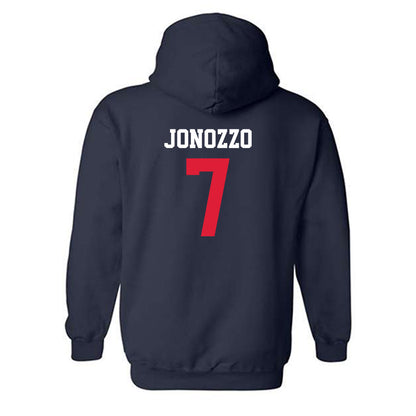 Dayton - NCAA Football : Jeremy Jonozzo - Navy Classic Shersey Hooded Sweatshirt