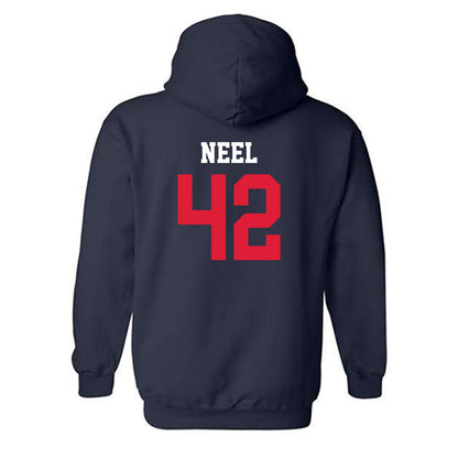 Dayton - NCAA Football : Michael Neel - Navy Classic Shersey Hooded Sweatshirt