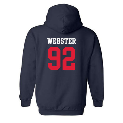 Dayton - NCAA Football : Sam Webster - Navy Classic Shersey Hooded Sweatshirt