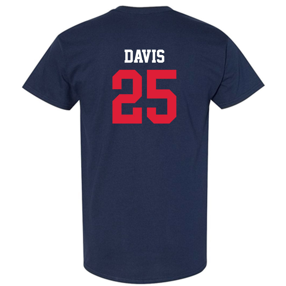 Dayton - NCAA Football : Logan Davis - Navy Classic Shersey Short Sleeve T-Shirt