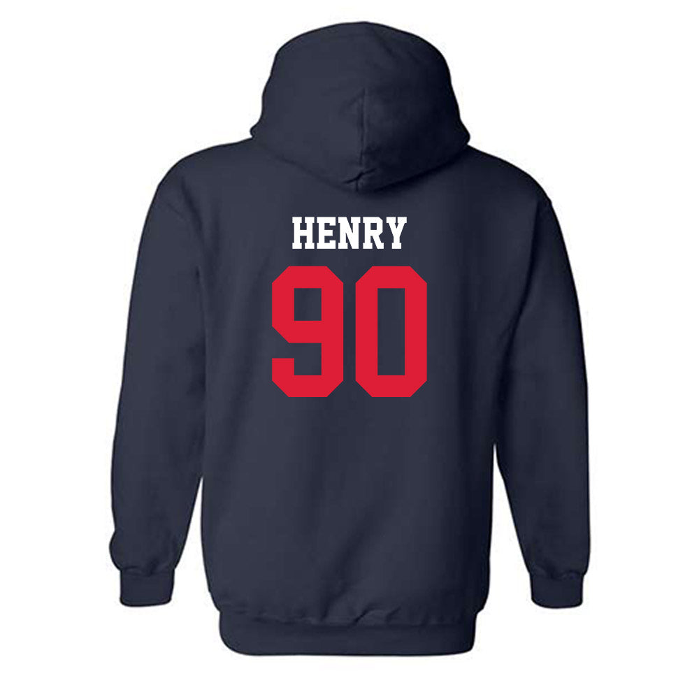 Dayton - NCAA Football : Mason Henry - Navy Classic Shersey Hooded Sweatshirt