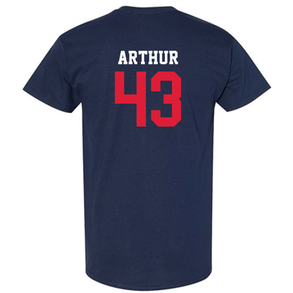 Dayton - NCAA Football : Nathaniel Arthur - Navy Classic Shersey Short Sleeve T-Shirt