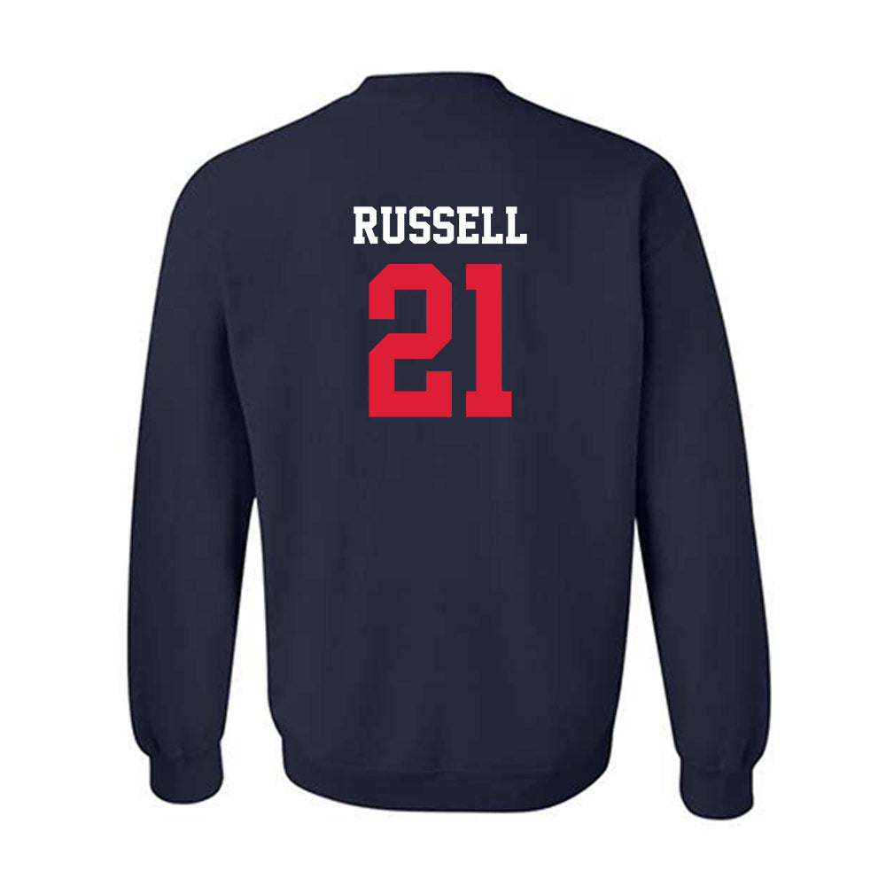 Dayton - NCAA Football : Grant Russell - Navy Classic Shersey Sweatshirt