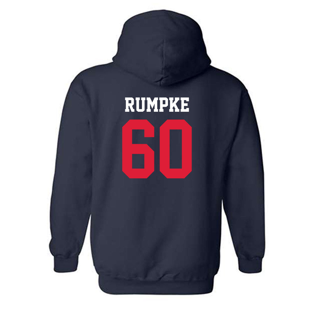 Dayton - NCAA Football : Marc Rumpke - Navy Classic Shersey Hooded Sweatshirt
