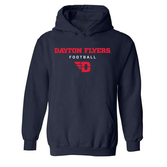Dayton - NCAA Football : David Tkatch - Navy Classic Shersey Hooded Sweatshirt