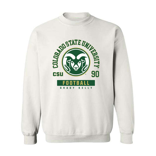 Colorado State - NCAA Football : Grady Kelly - White Classic Fashion Shersey Sweatshirt