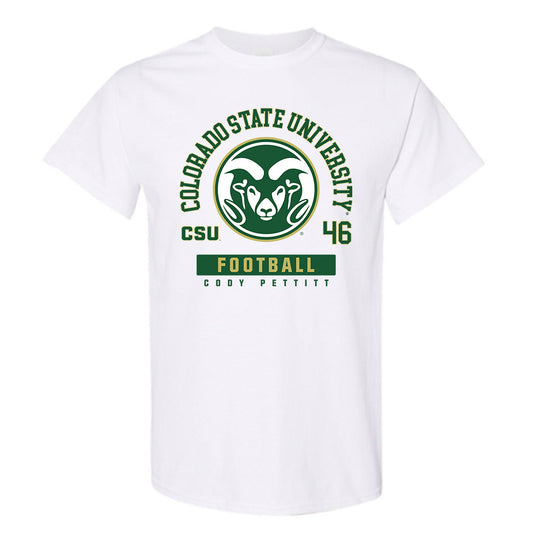 Colorado State - NCAA Football : Cody Pettitt - White Classic Fashion Shersey Short Sleeve T-Shirt