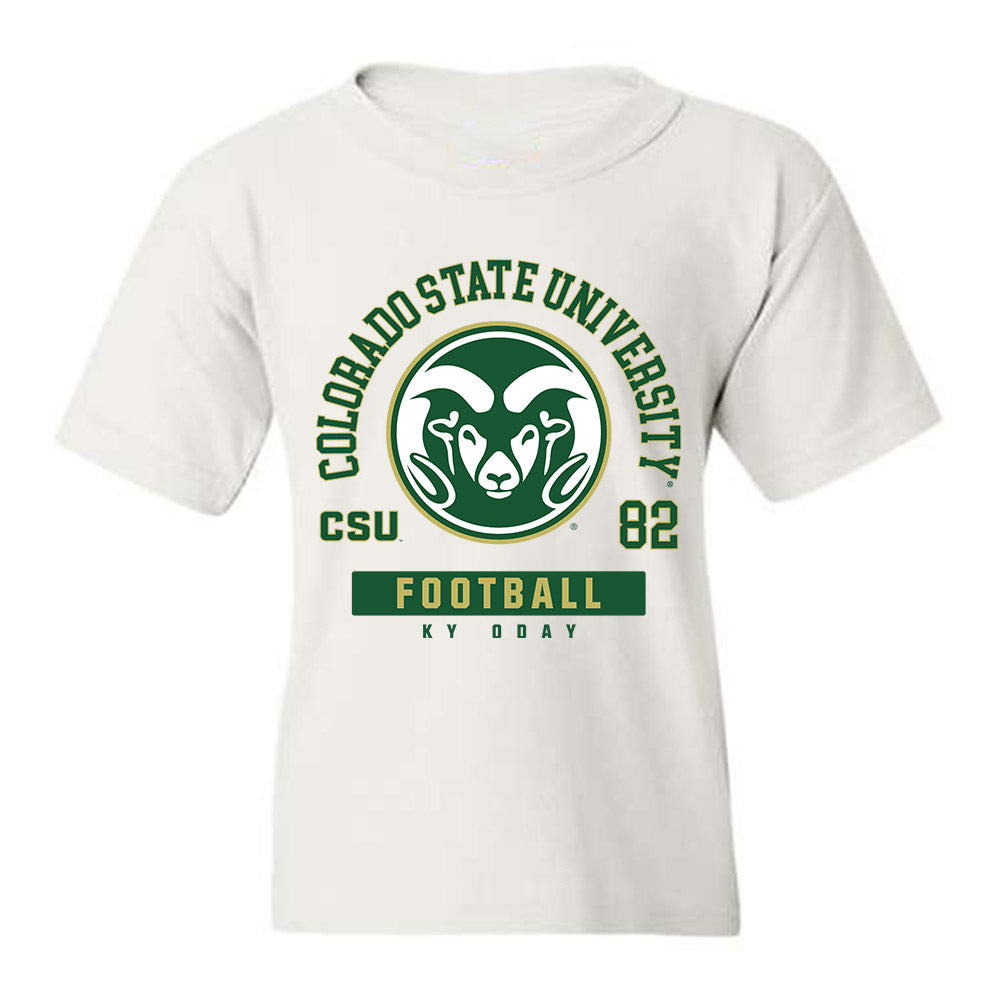 Colorado State - NCAA Football : Ky Oday - White Classic Fashion Shersey Youth T-Shirt