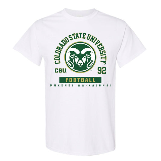Colorado State - NCAA Football : Mukendi Wa-kalonji - White Classic Fashion Shersey Short Sleeve T-Shirt
