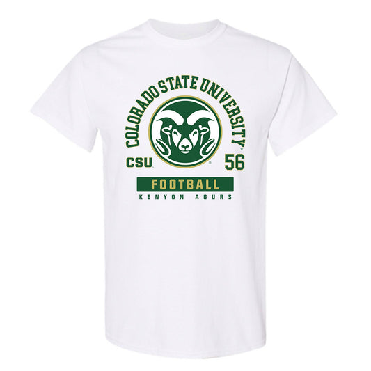 Colorado State - NCAA Football : Kenyon Agurs - White Classic Fashion Short Sleeve T-Shirt