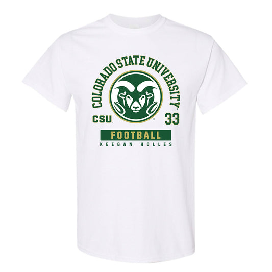 Colorado State - NCAA Football : Keegan Holles - White Classic Fashion Shersey Short Sleeve T-Shirt