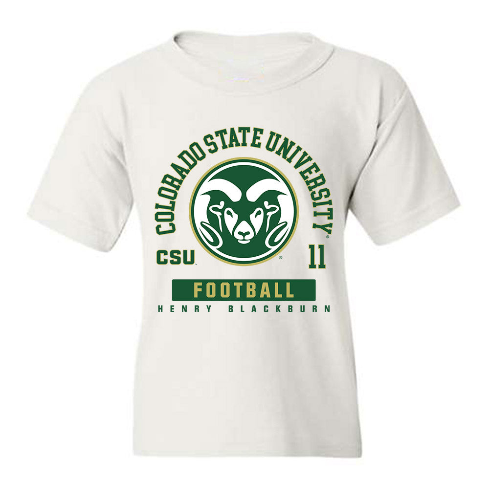 Colorado State - NCAA Football : Henry Blackburn - White Classic Fashion Shersey Youth T-Shirt