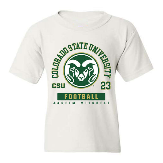 Colorado State - NCAA Football : Jaseim Mitchell - White Classic Fashion Shersey Youth T-Shirt
