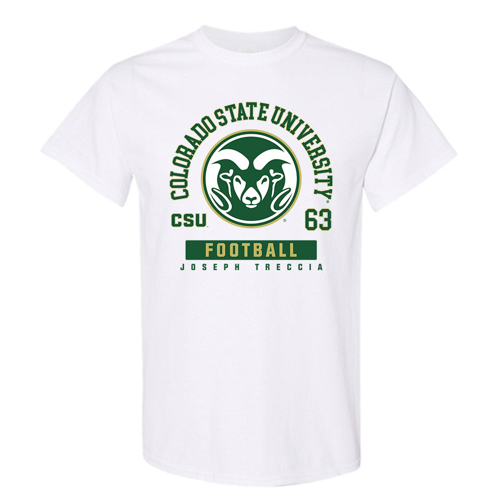 Colorado State - NCAA Football : Joseph Treccia - White Classic Fashion Shersey Short Sleeve T-Shirt