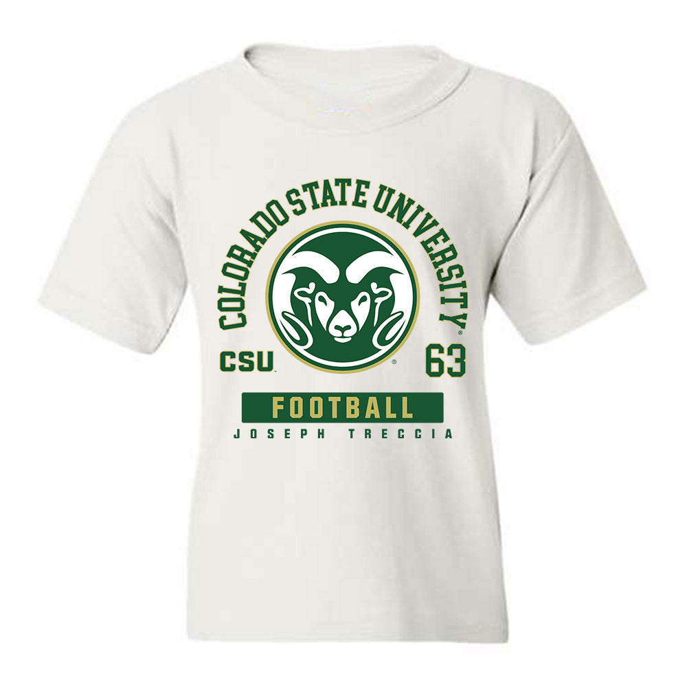 Colorado State - NCAA Football : Joseph Treccia - White Classic Fashion Shersey Youth T-Shirt