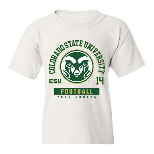 Colorado State - NCAA Football : Tory Horton - White Classic Fashion Shersey Youth T-Shirt