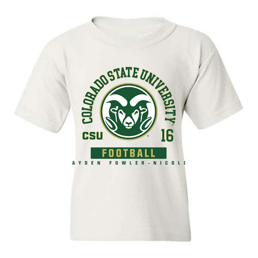 Colorado State - NCAA Football : Brayden Fowler-Nicolosi - White Classic Fashion Shersey Youth T-Shirt