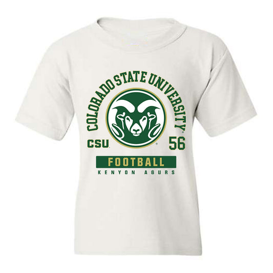 Colorado State - NCAA Football : Kenyon Agurs - White Classic Fashion Youth T-Shirt
