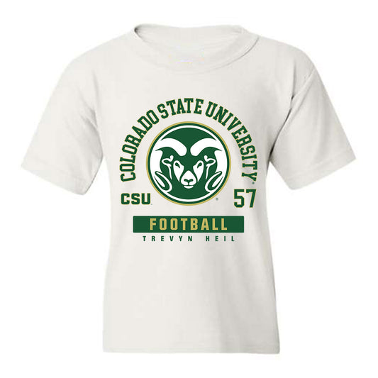 Colorado State - NCAA Football : Trevyn Heil - White Classic Fashion Shersey Youth T-Shirt
